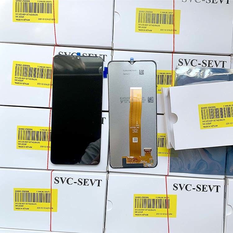 A02 LCD Para  A02 Pantalla 100% nuevo paquete de servicio original LCDS  A022 pantalla de teléfono móvil al por mayor