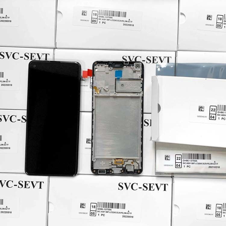A21S LCD con marco para  A21S Original Nuevo paquete de servicio LCDS  A217 Pantalla pantalla de teléfono móvil