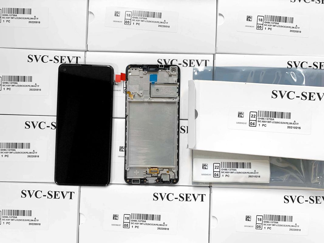 A21S LCD con marco para  A21S Original Nuevo paquete de servicio LCDS  A217 Pantalla pantalla de teléfono móvil
