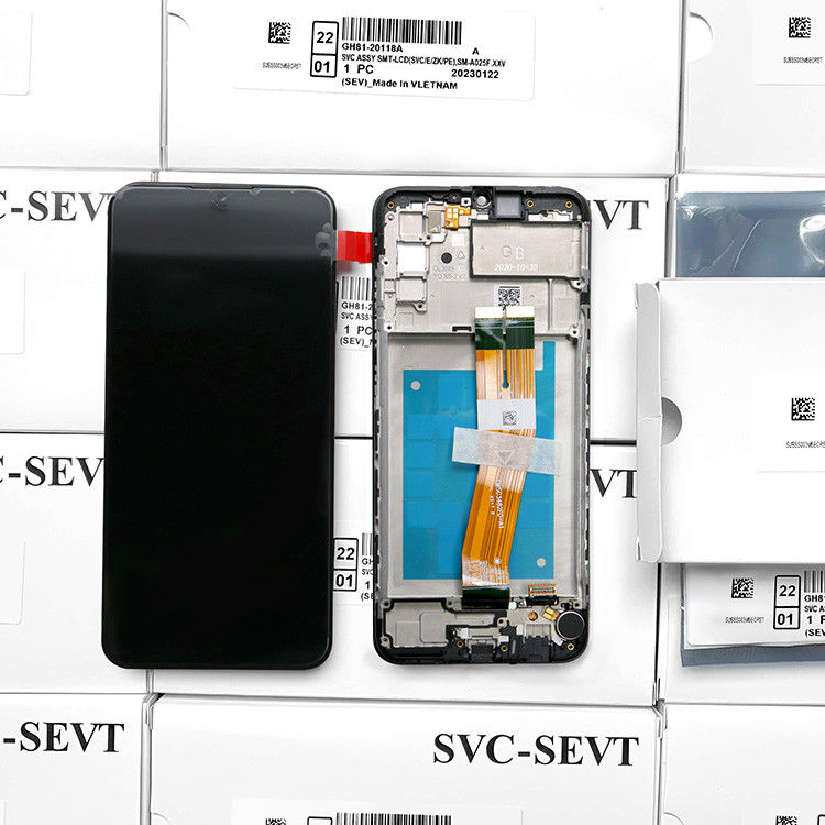 Venta al por mayor A02S LCD LCD con marco Para  A02S Factory pantalla táctil  A025 paquete de servicio pantalón LCDS