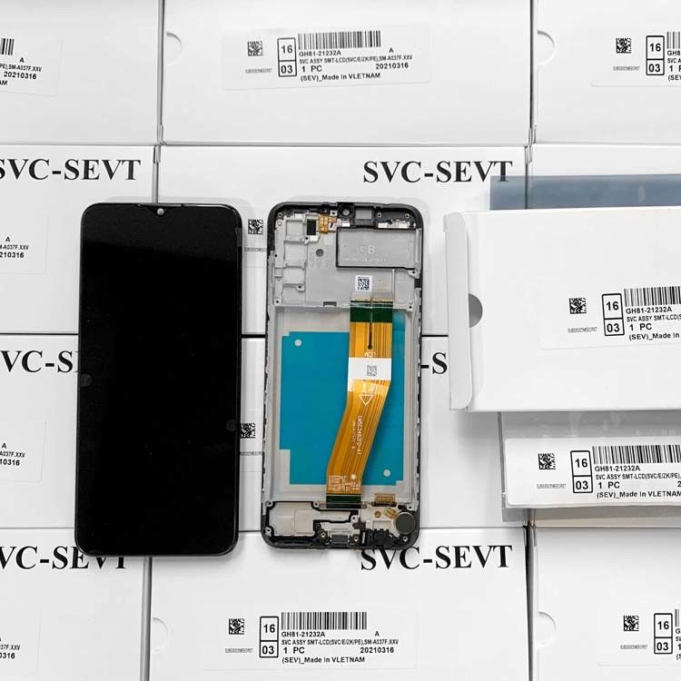 Paquete de servicio original A03S LCD con marco Para  a03s Pantalla de pantalla de teléfono móvil  A037