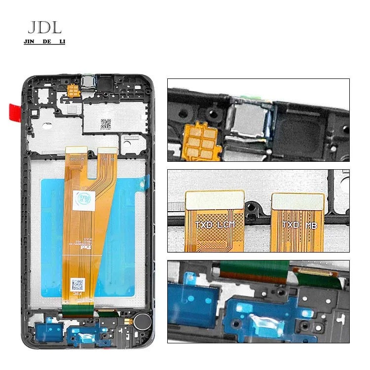 A045 Pantalla de pantalla LCD con marco para  a045 teléfono móvil táctil Pantalla  A04 paquete de servicio original LCD