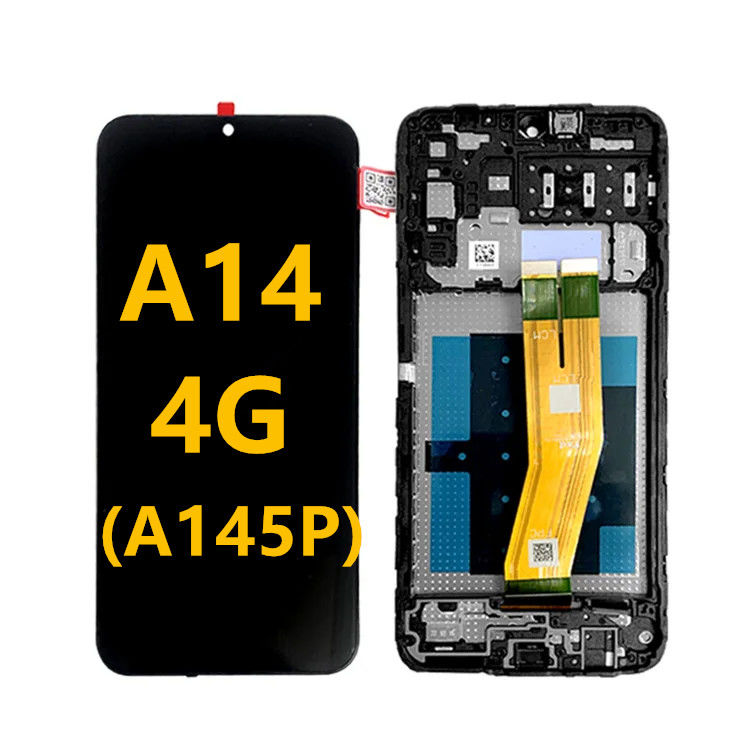 A14 4G LCD con marco para  A145P teléfono móvil toque Pantalla  A145R paquete de servicio pantalla LCD
