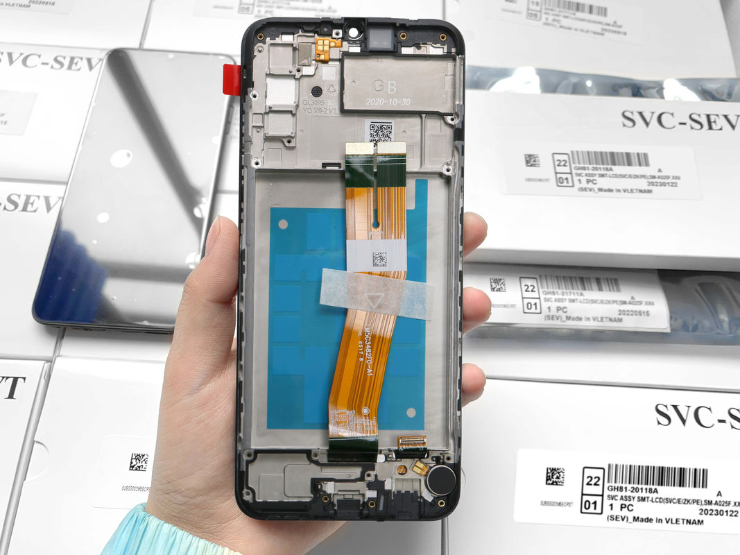 Impresión de logotipo personalizado a02s LCD con estricto control y pruebas  pantalla pantalla de pantalla de LCD