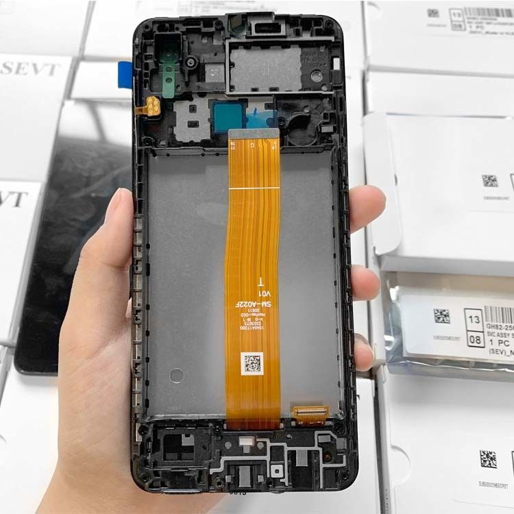 Professional de alta calidad paquete de servicio original LCD A022 Core teléfono móvil LCDs pantalla de LCD móvil para  A01 Core