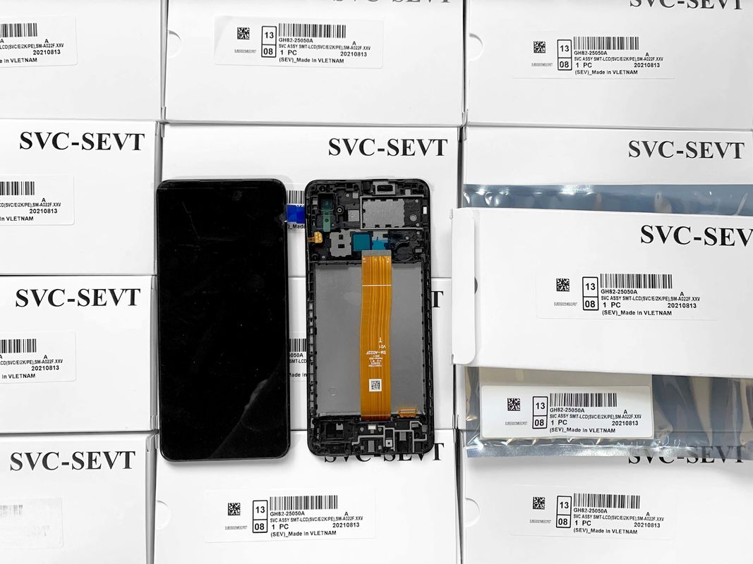 Professional de alta calidad paquete de servicio original LCD A022 Core teléfono móvil LCDs pantalla de LCD móvil para  A01 Core